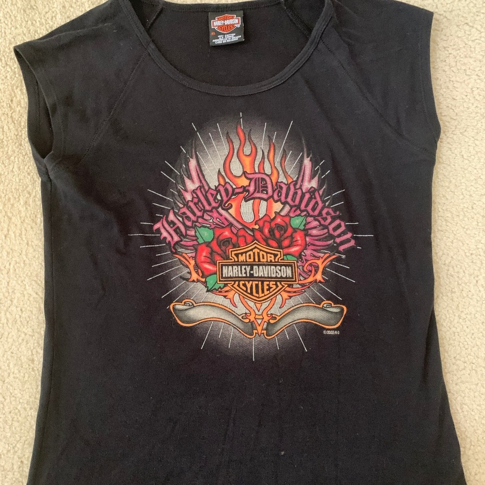 Harley Davidson cap sleeve top